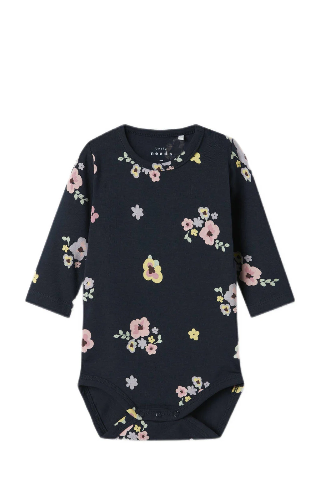 NAME IT romper + broek NBFVANDORA donkerblauw/roze/geel