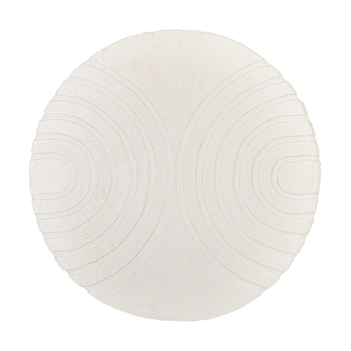 Rond hoogpolig vloerkleed - Carvy Arches Crème