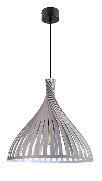 Suspension Crozon GoodHome E27 gris foncé