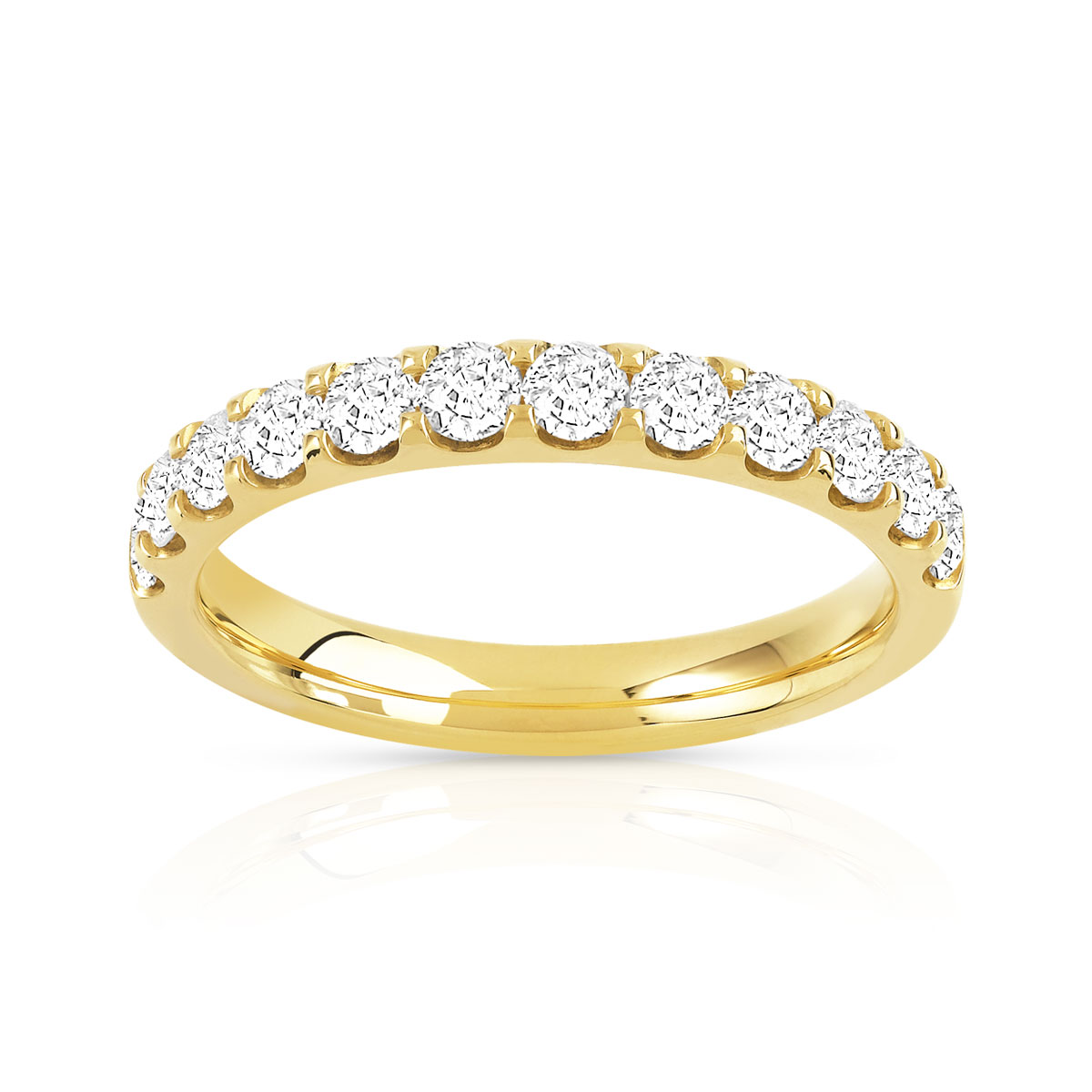 Alliance demi-tour or 750 jaune diamant H/P1