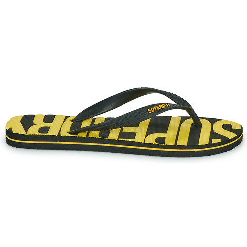 Superdry - VINTAGE VEGAN FLIP FLOP Negro / Amarillo