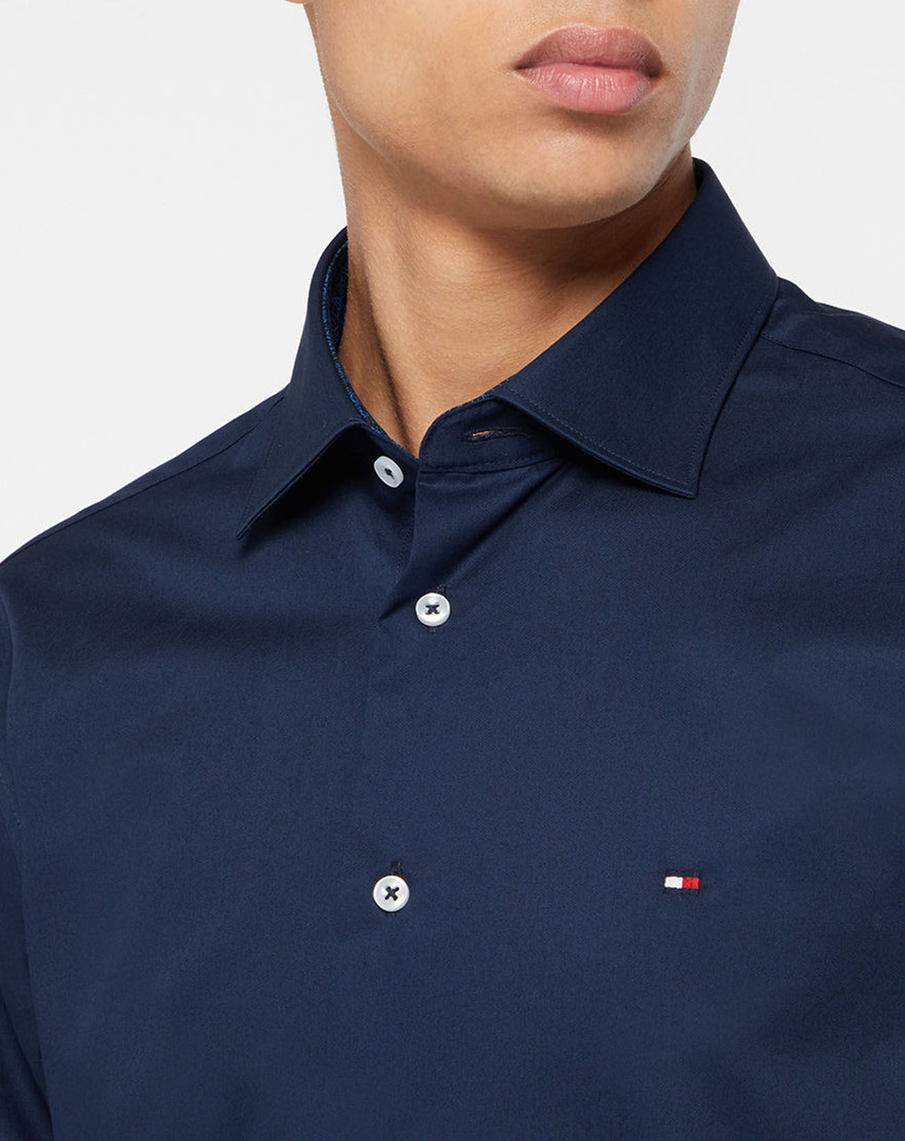 Tommy Hilfiger Chemise Regular en Twill bleu marine