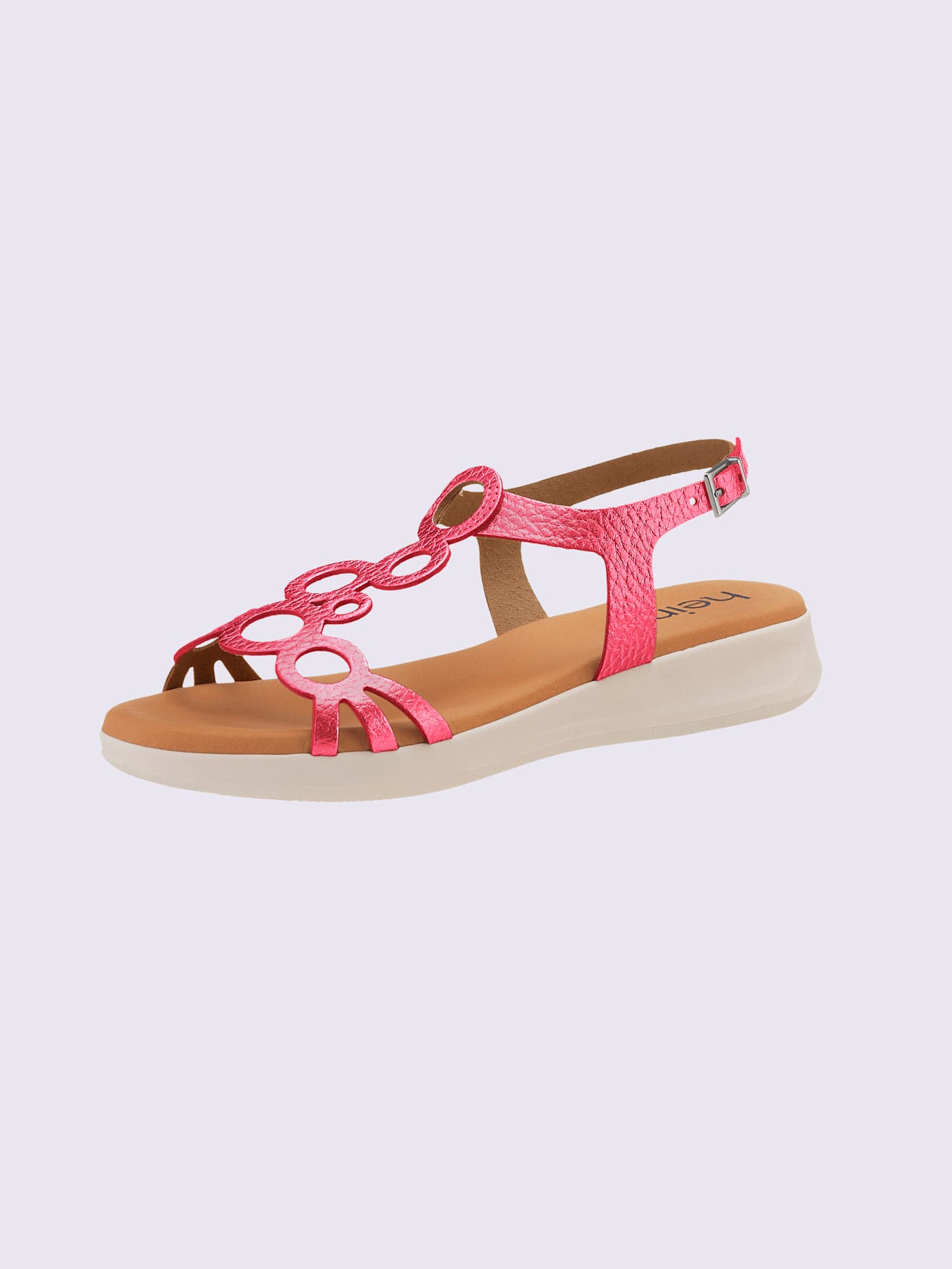 Sandales dessus cuir vachette véritable
