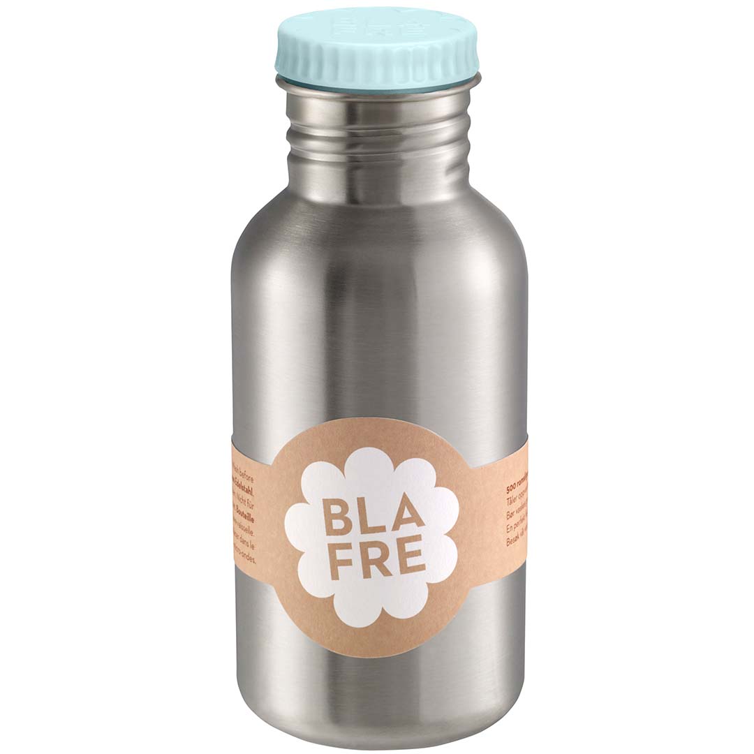 Blafre rvs drinkfles lichtblauw - 500ml