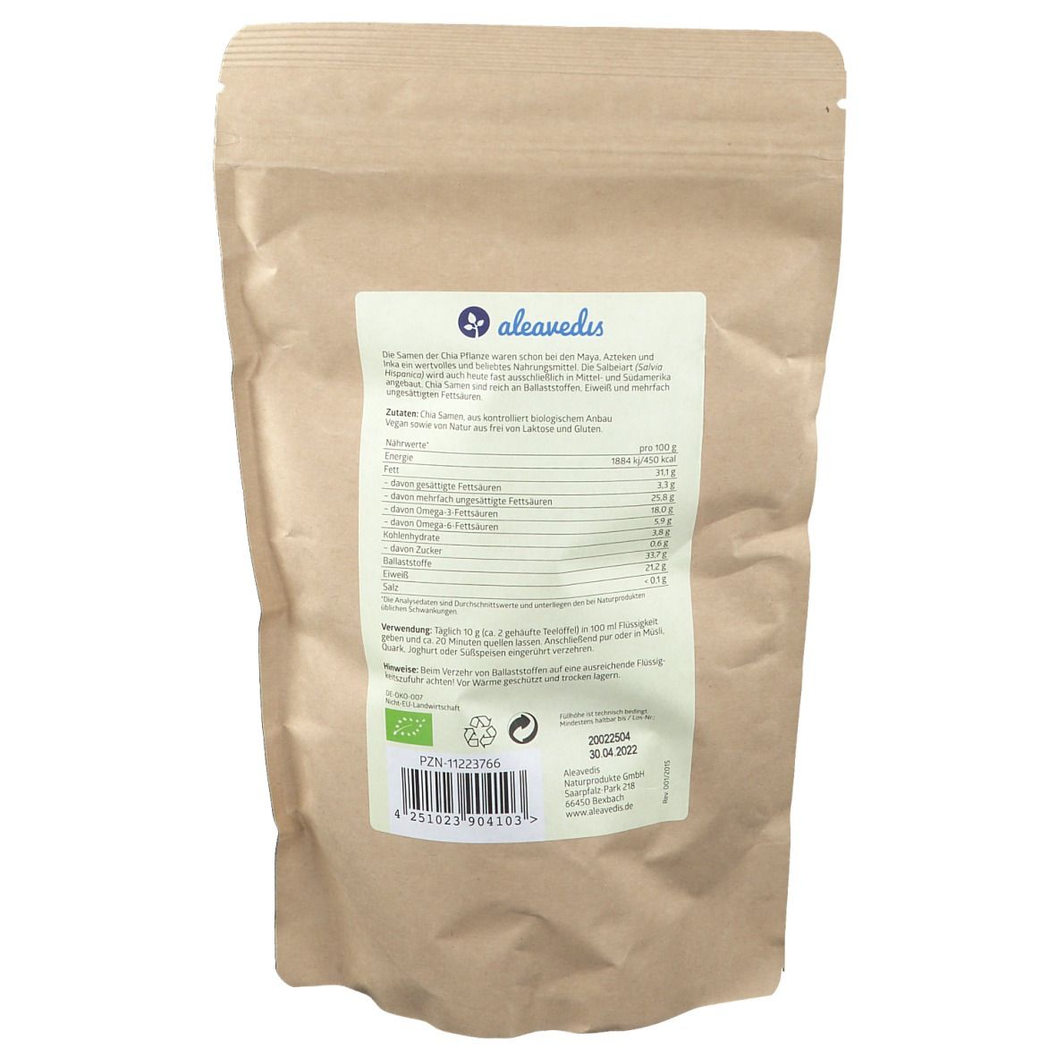 aleavedis® Chia Samen Bio