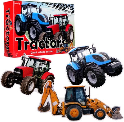 Barbo Toys Stor Gulvpuslespill Traktor 3-in-1