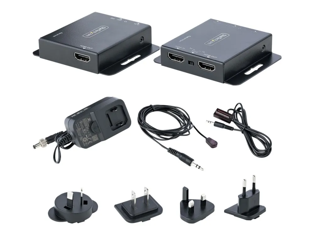 StarTech.com HDMI Extender over CAT6/CAT5, 4K 30Hz/130ft (40m) or 1080p 60Hz/230ft (70m) Video Extender, 4K HDMI over Ethernet Extender, PoC HDMI Transmitter and Receiver Kit, IR Extension - Local Video Output - Video/audio ekspander - HDMI - over CA