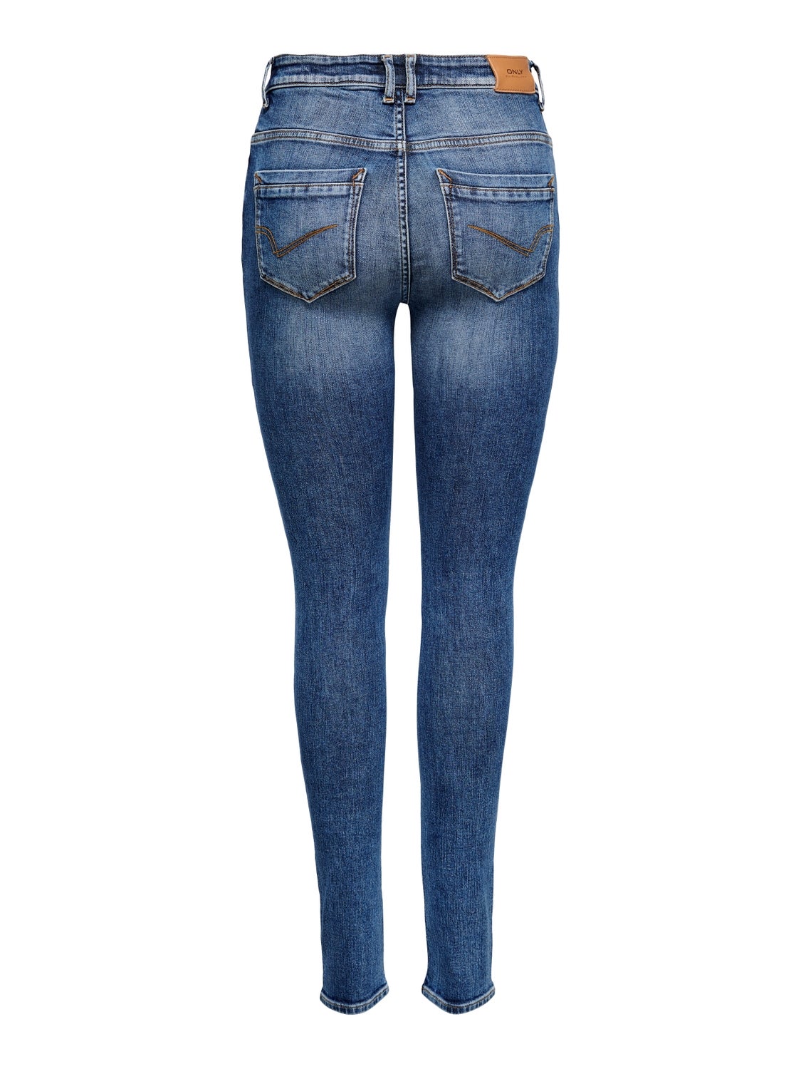ONLPAOLA Hohe Taille Skinny Fit Jeans Light Medium Blue Denim