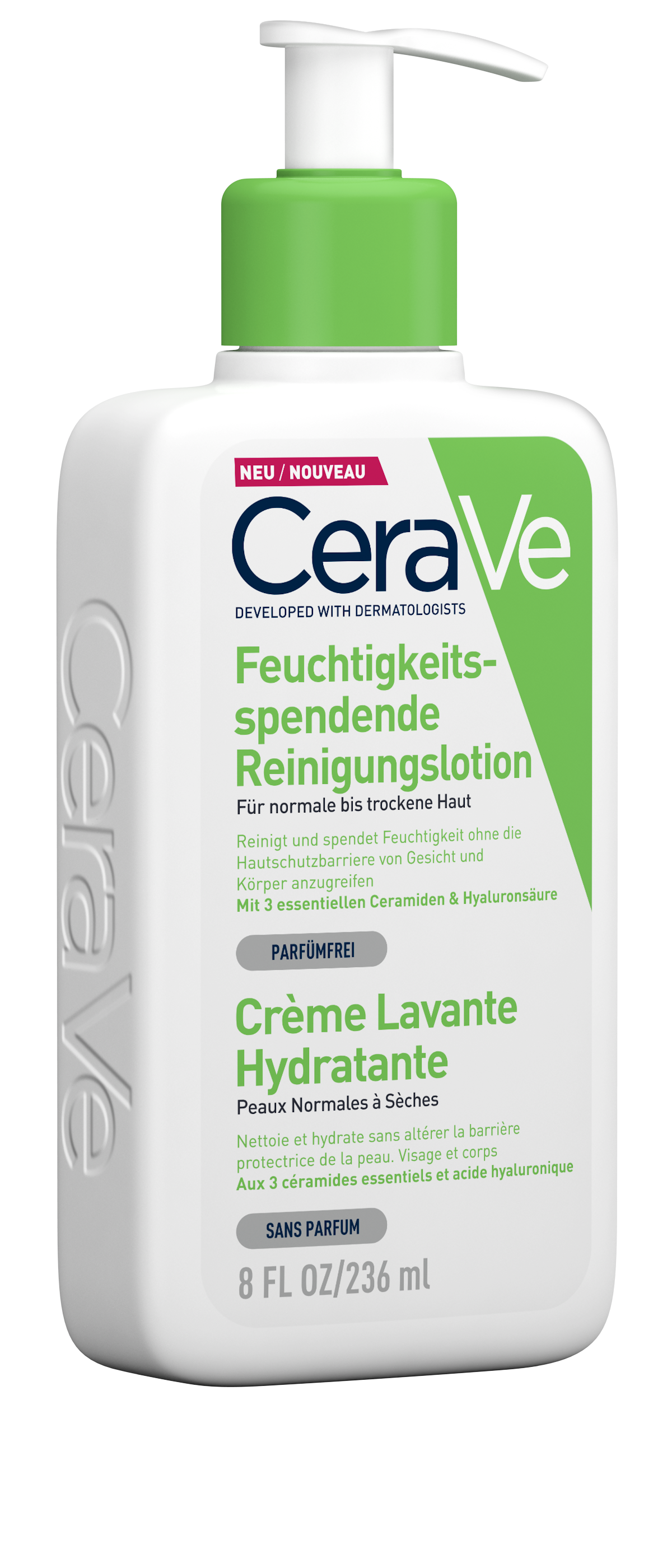 CERAVE Feuchtigkeitsspendende Reinigungslotion<br>236 ml, Dispenser, Lotion, Reinigungslot