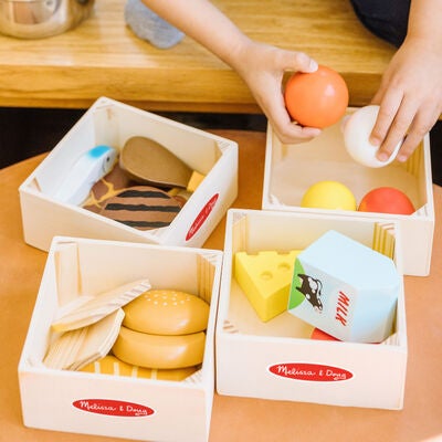 Melissa & Doug Kjøkkenleker Mat Med 4 Esker