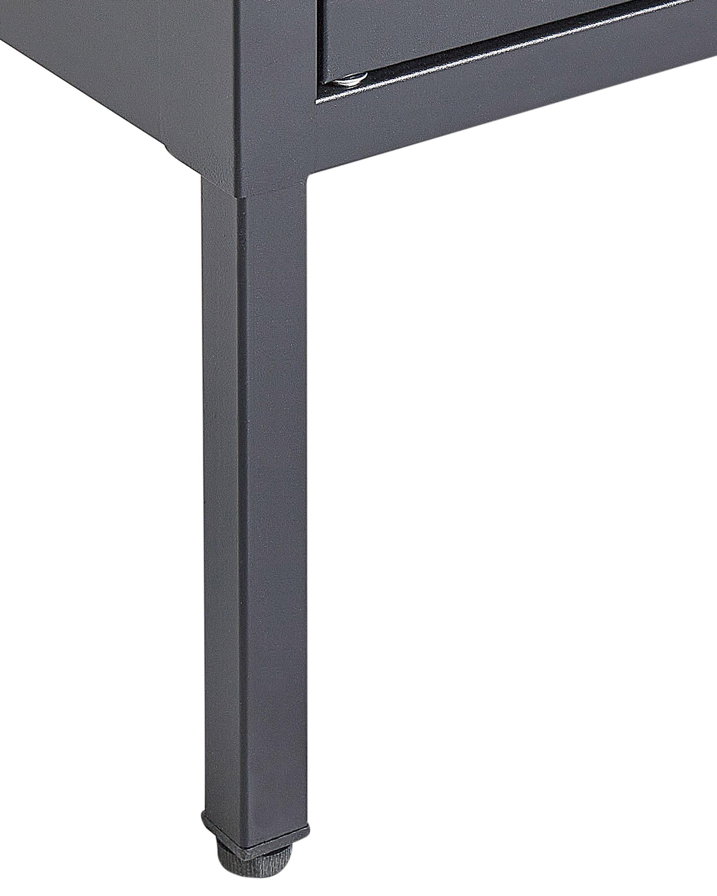 Glazen vitrinekast FOXTON Metaal 80 cm Zwart