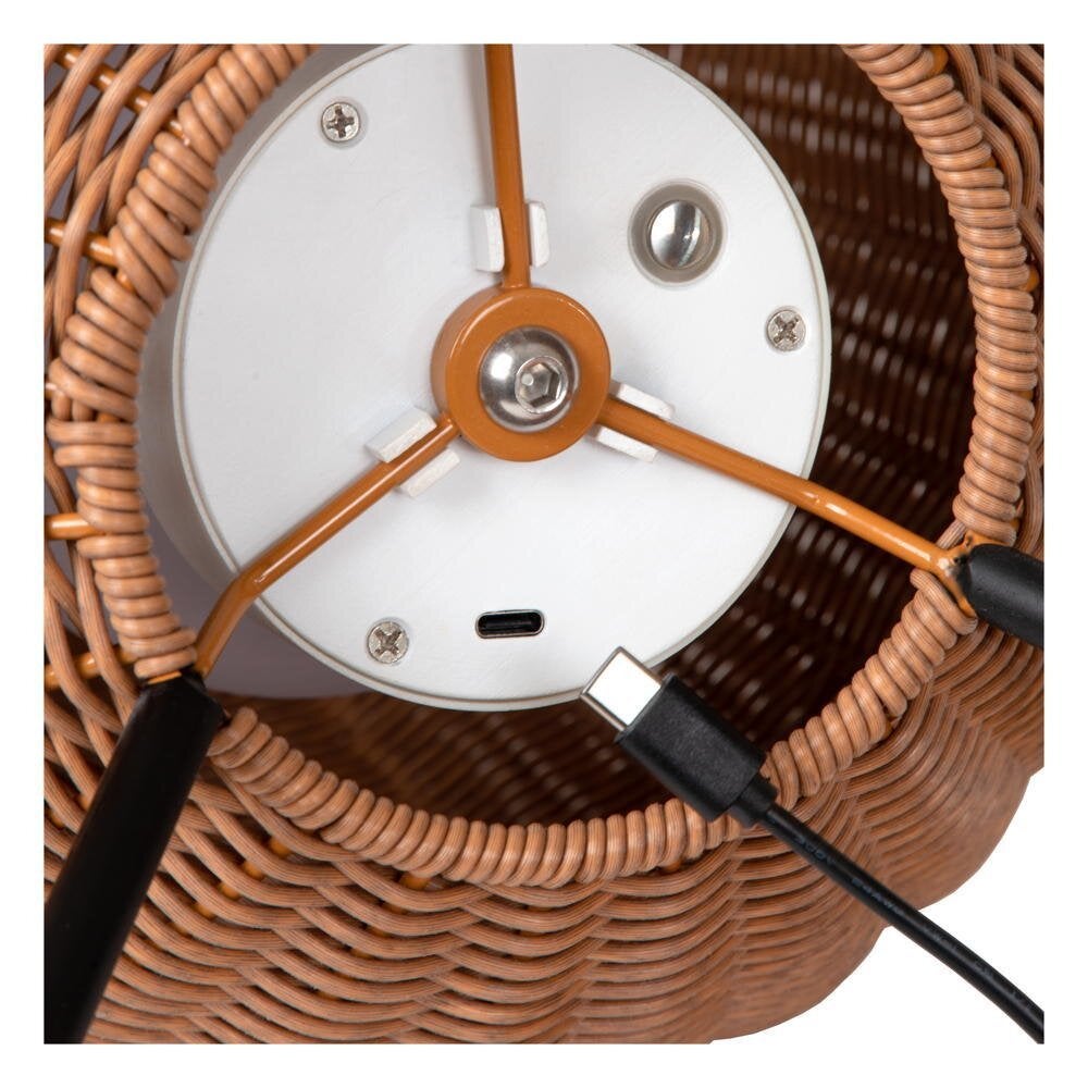 Colin LED Batterij Vloerlamp IP44 in Natuurlijk Licht en Zwart 3W 180lm IP44 360mm