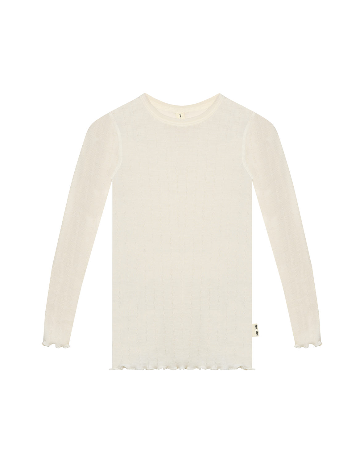 Pointelle shirt van merinowol/zijde voor kinderen