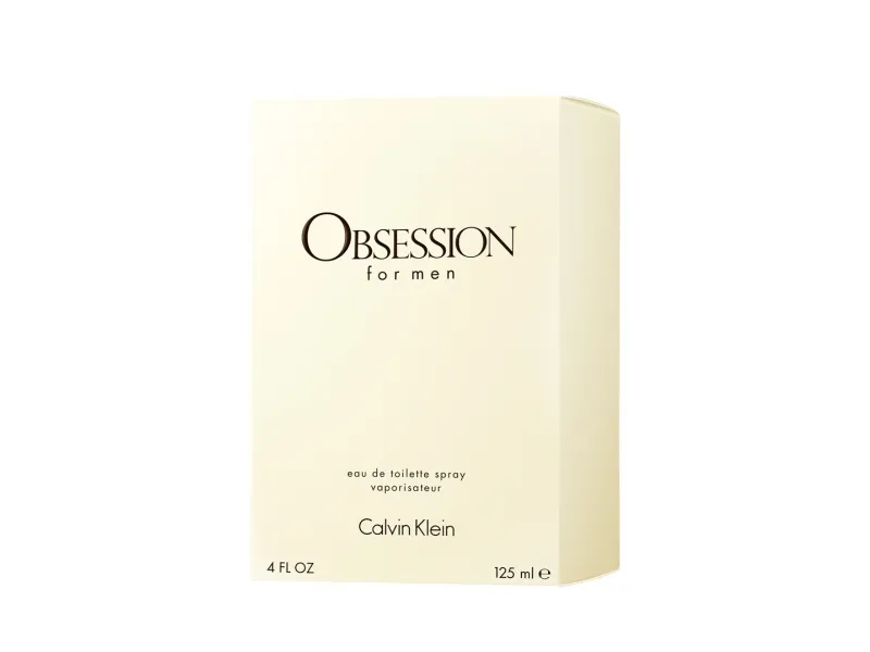 Calvin Klein Obsession For Men, Mænd, 125 ml, Ikke-genopfyldelig flaske, Bergamot, Mandarin, Lavendel, Myrrh, Salvie, Musk, Sandeltræ, Vetiver