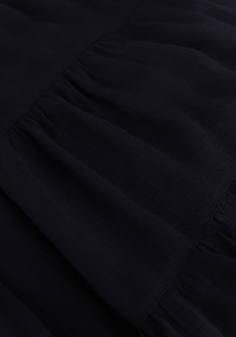 SCOTCH & SODA zwarte scotch & soda mini jurk midi-length paneled dress with gathering details