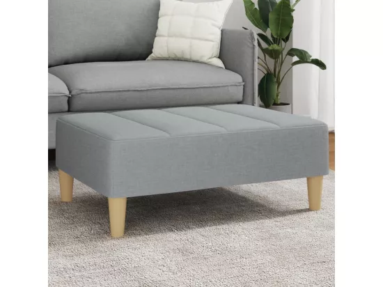 Repose-pied gris clair 77x55x31 cm tissu