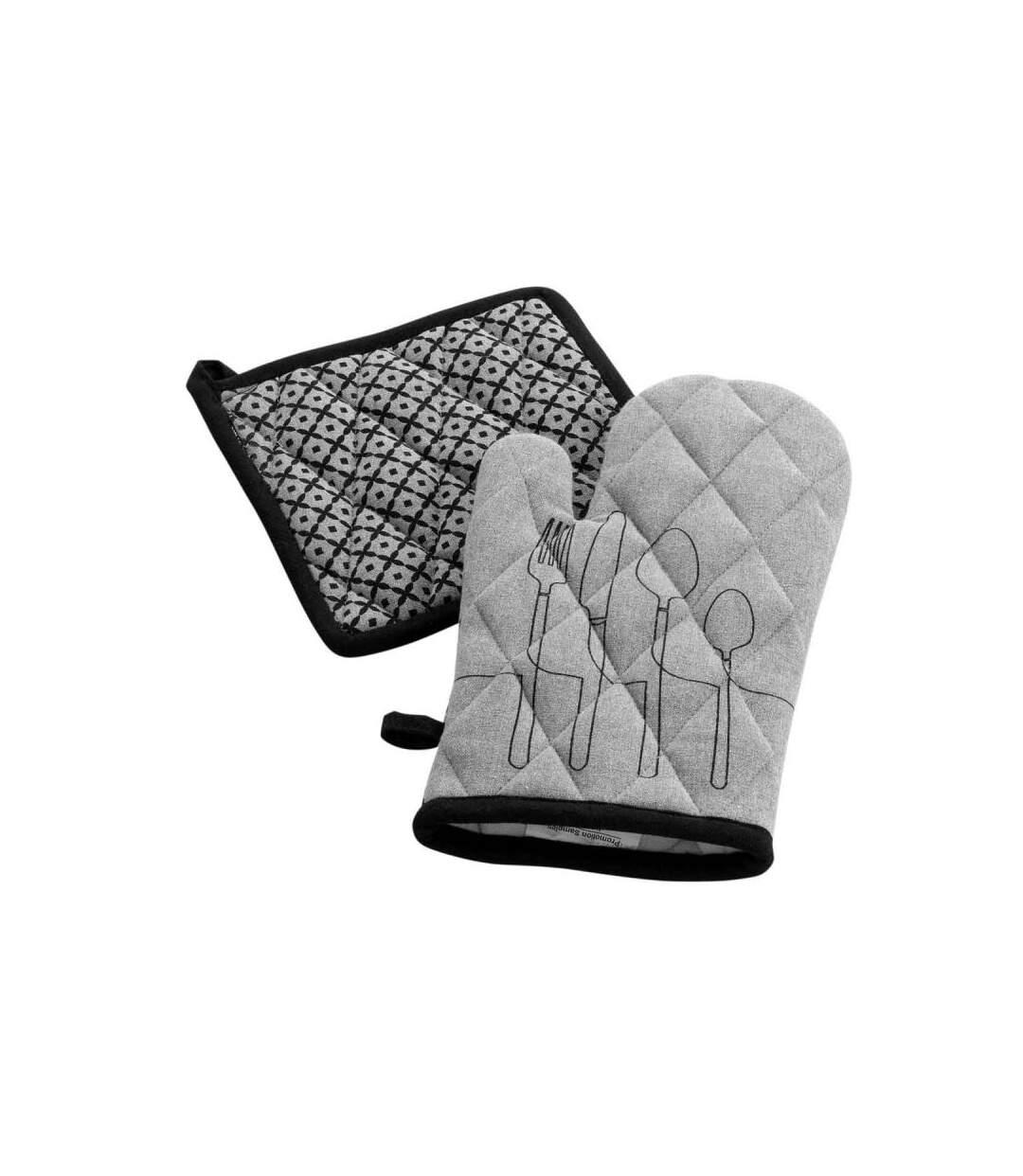 Gant & Manique Coton Cuisiline 28cm Gris Chiné