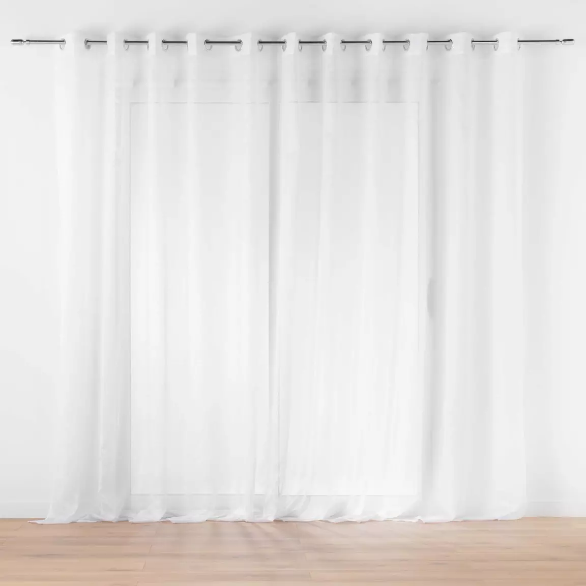 Voilage grande largeur œillets (400 x 240 cm) Lissea Blanc