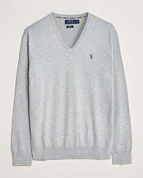 Polo Ralph Lauren Pima Cotton V-neck Pullover Hunter Navy