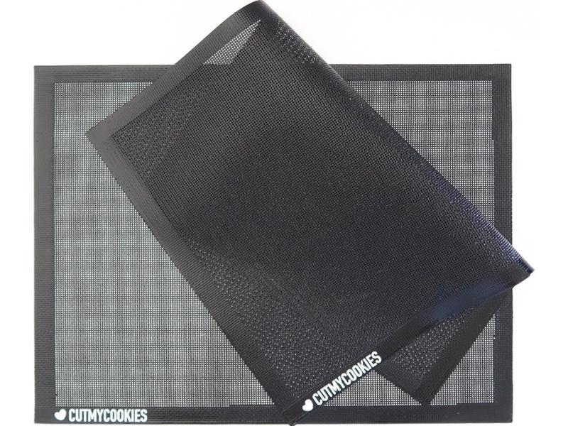 Cut my Cookies Backmatte 40 x 30 cm 1 Stück Schwarze Backunterlage