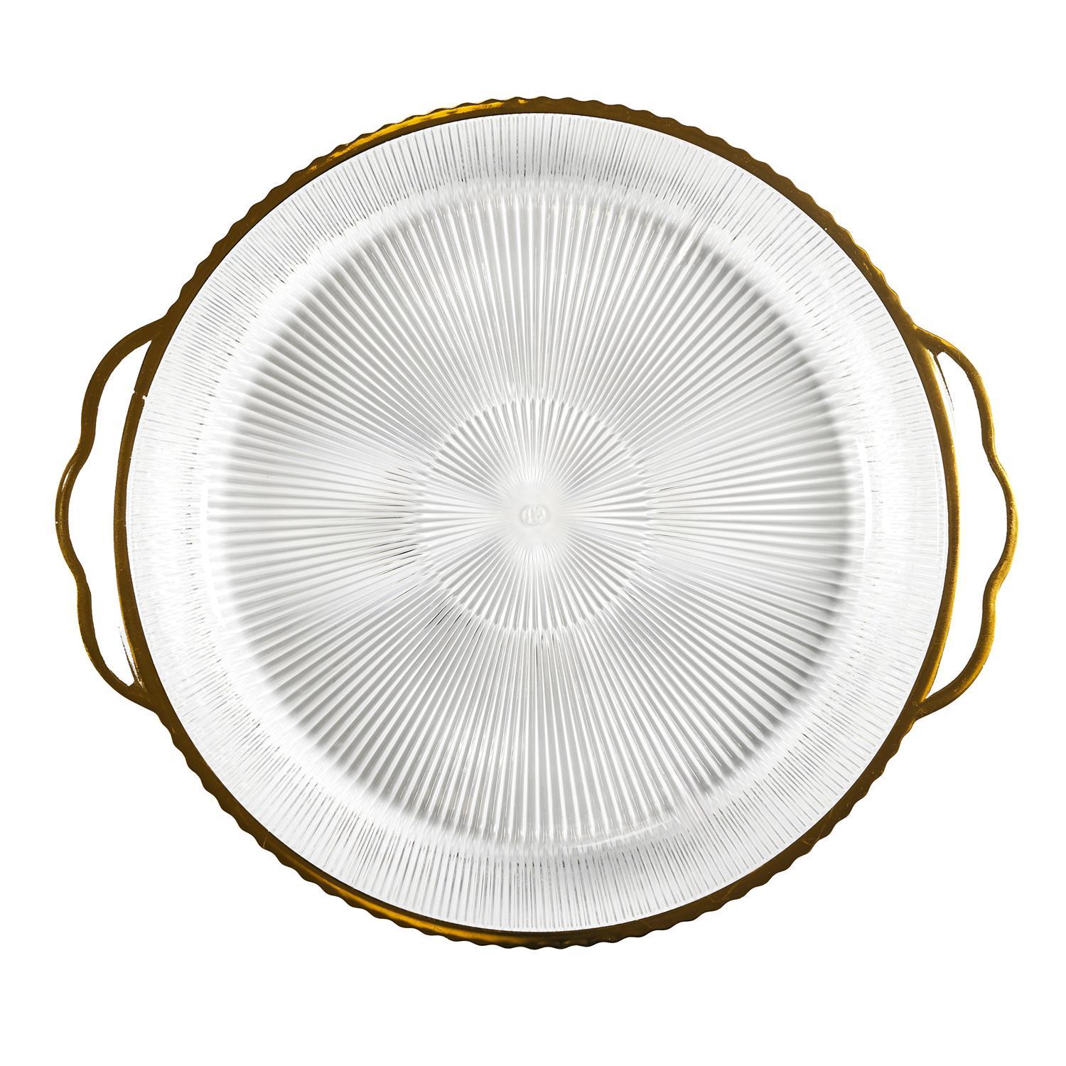 PLATEAU ROND PLASTIQUE MIRAGE D.38.5CM