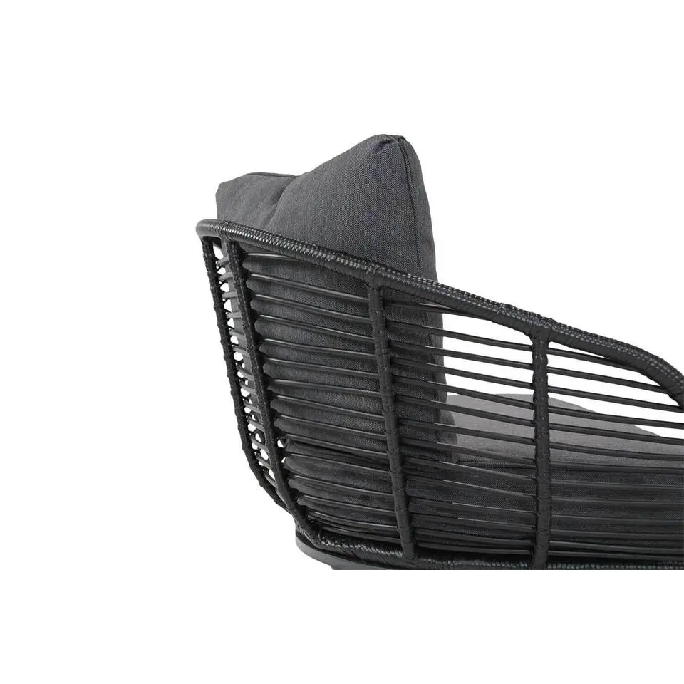 Hoek loungeset 4 personen Wicker Zwart Coco Coco Leonardo