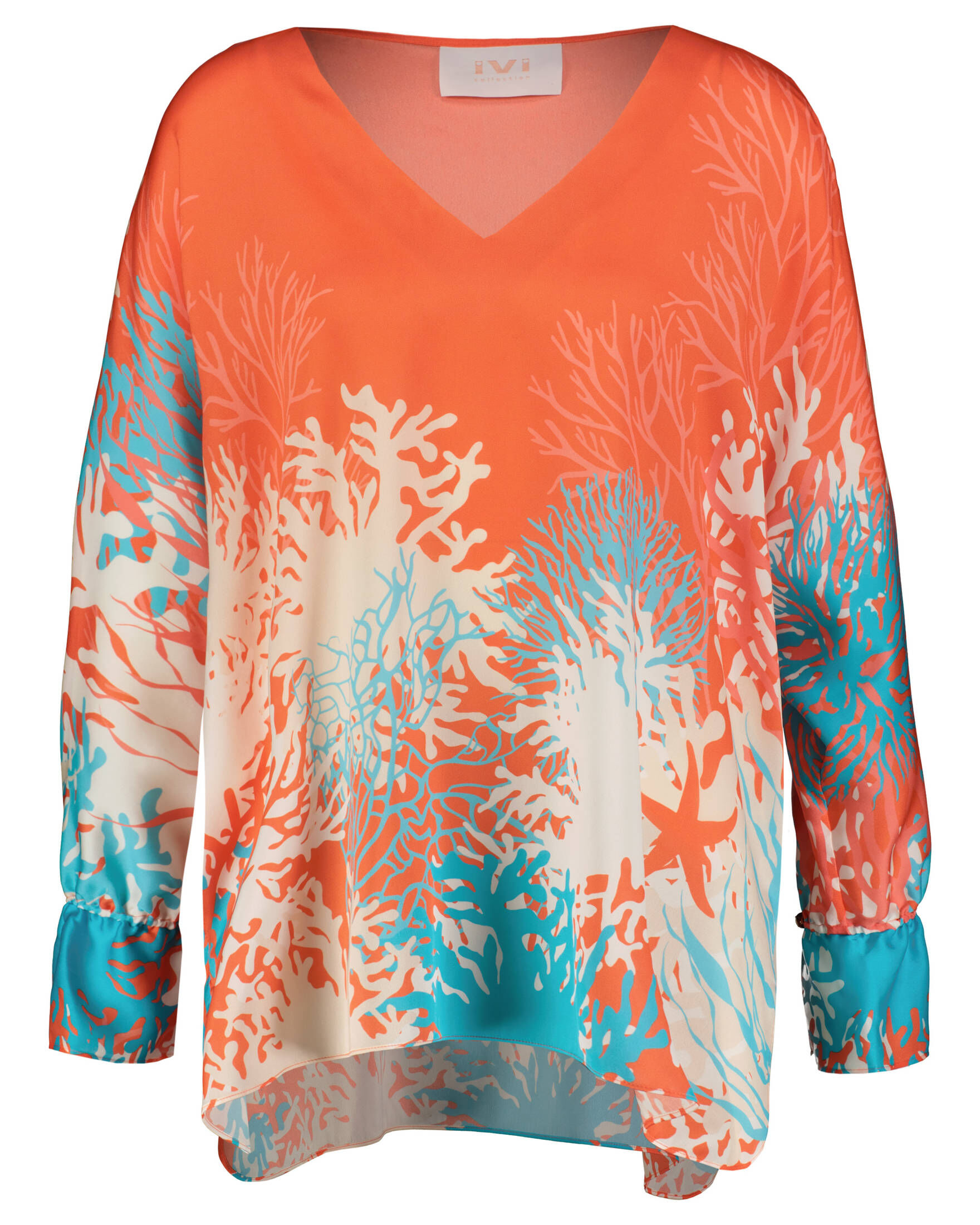 IVI Collection| Damen Tunika CORAL REEF mit Seide