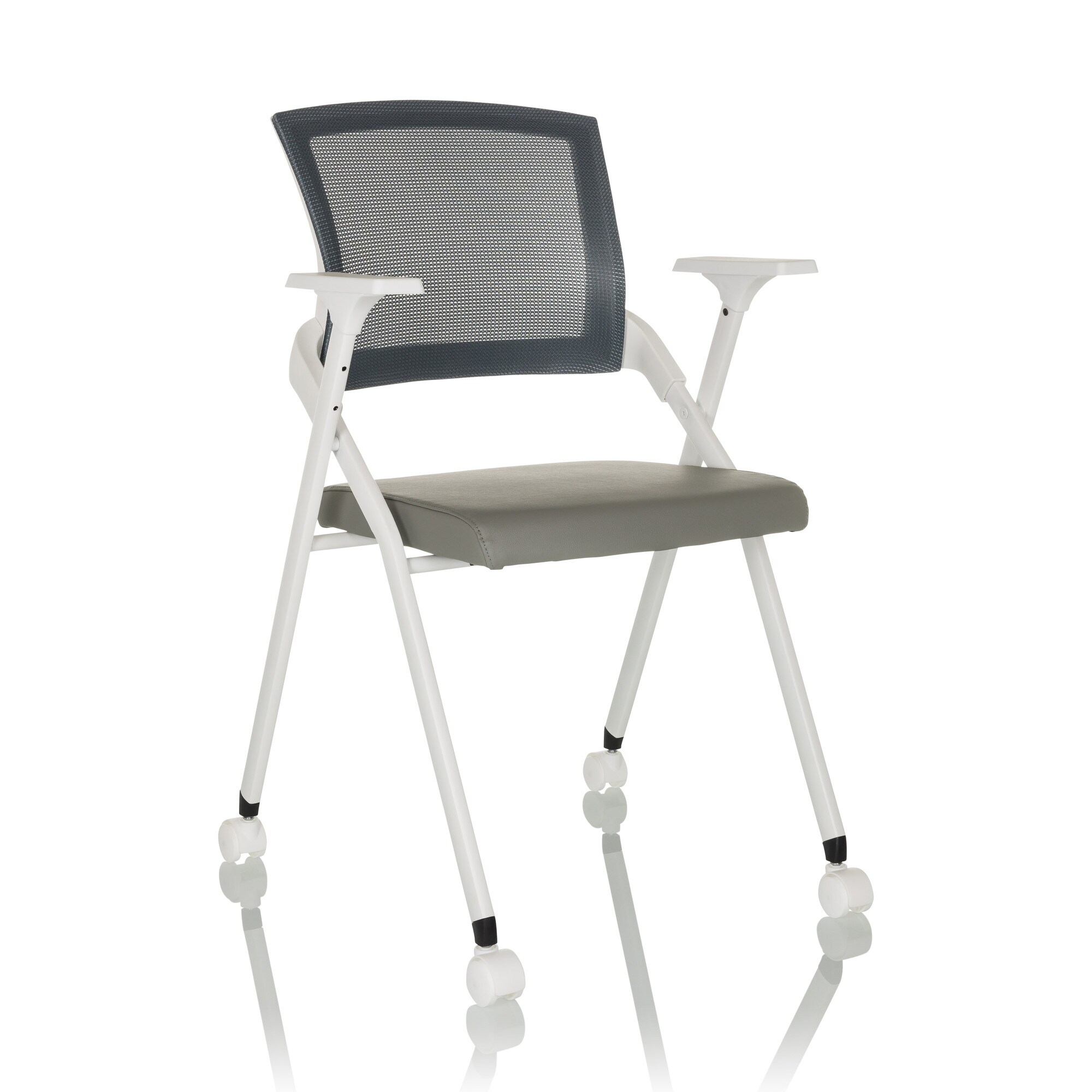 Klappstuhl PRIORITY II W PU Kunstleder/Netzstoff mit Armlehnen hjh OFFICE
