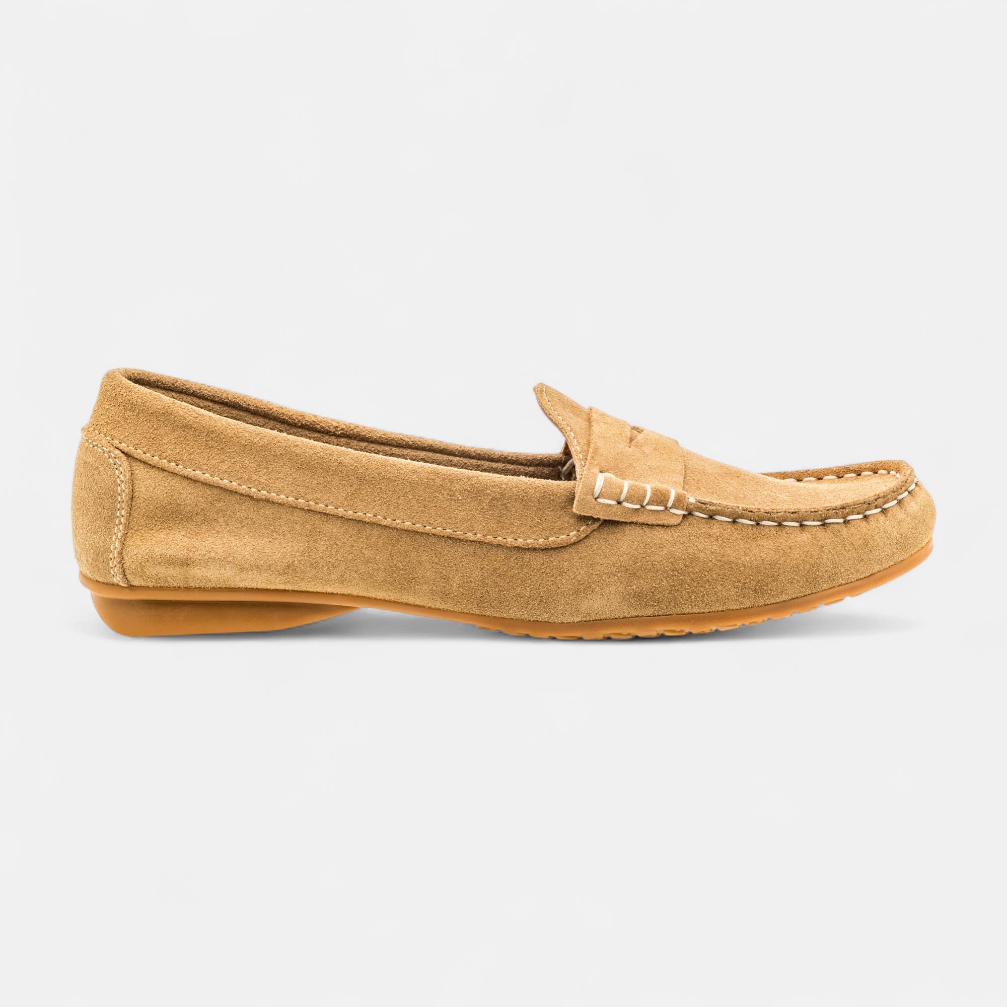 Mocassins Femme en cuir beige