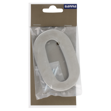 GAMMA huiscijfer 0 RVS 100 mm