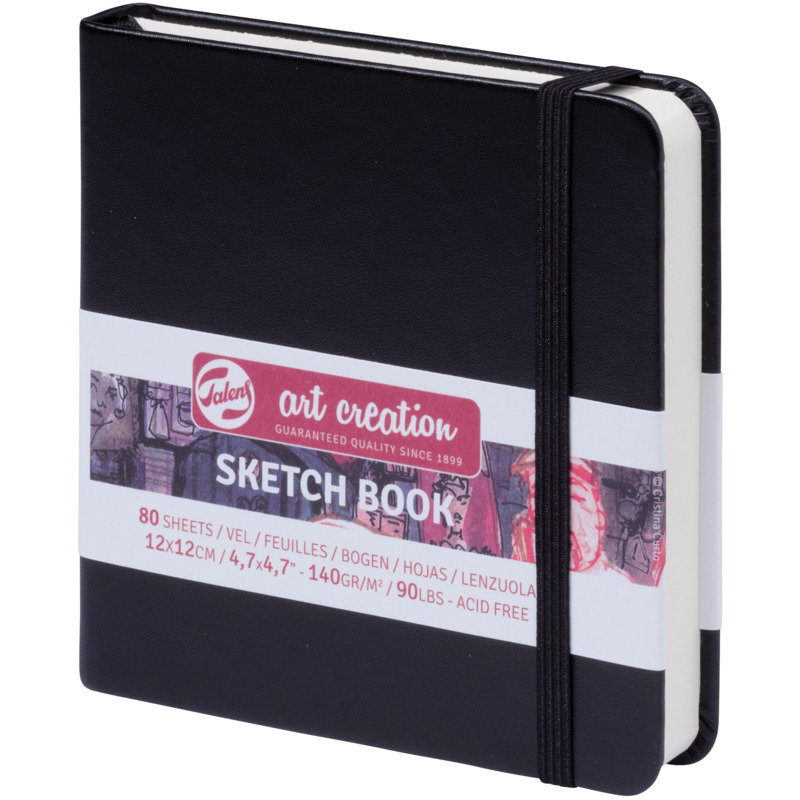 Talens Art Creation Skizzenbuch, 120 x 120 mm, blanco, schwarz