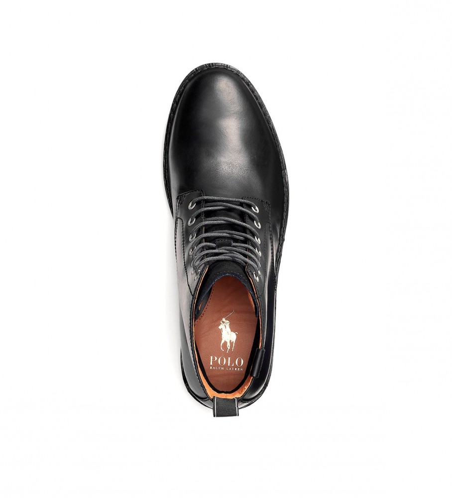 Botas Ralph Lauren Talan de couro preto
