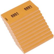 Bloc numéroté 1-1000, 105 x 42 mm
