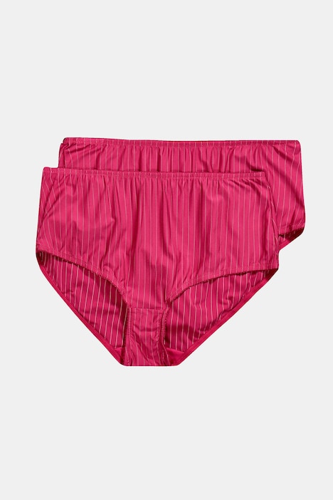 Midislips, 2er-Pack, Nadelstreifen, höher geschnitten