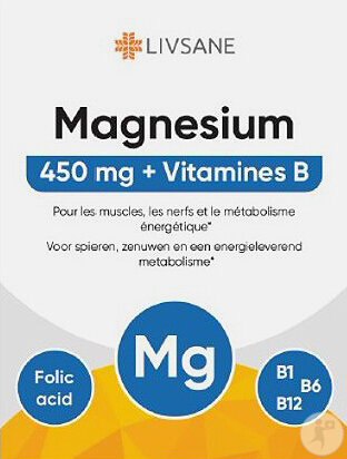 Livsane Magnésium 450mg + Vitamines B 180 Comprimés