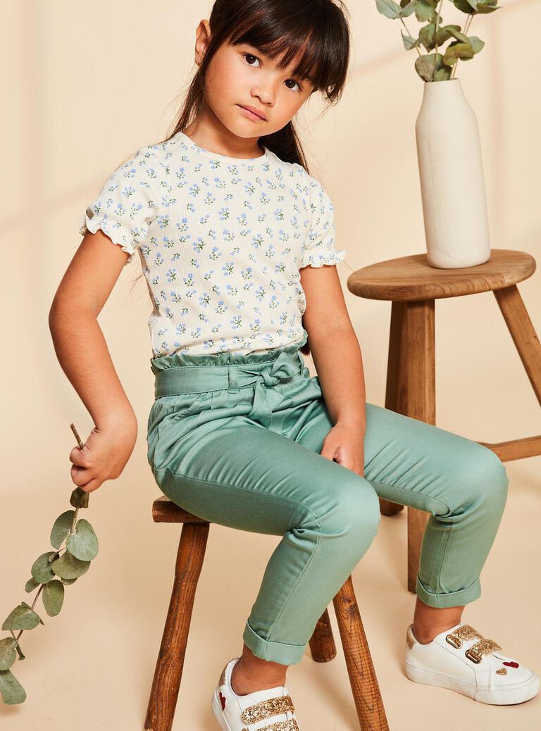 Pantalon paperbag kaki