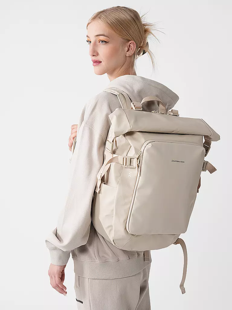 KAPTEN & SON Rucksack LISBON, erweiterbar beige