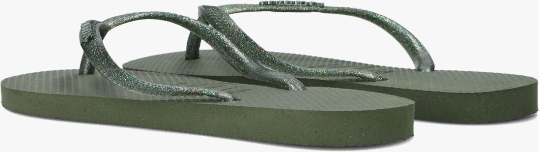 HAVAIANAS groene havaianas teenslippers slim logo metallic