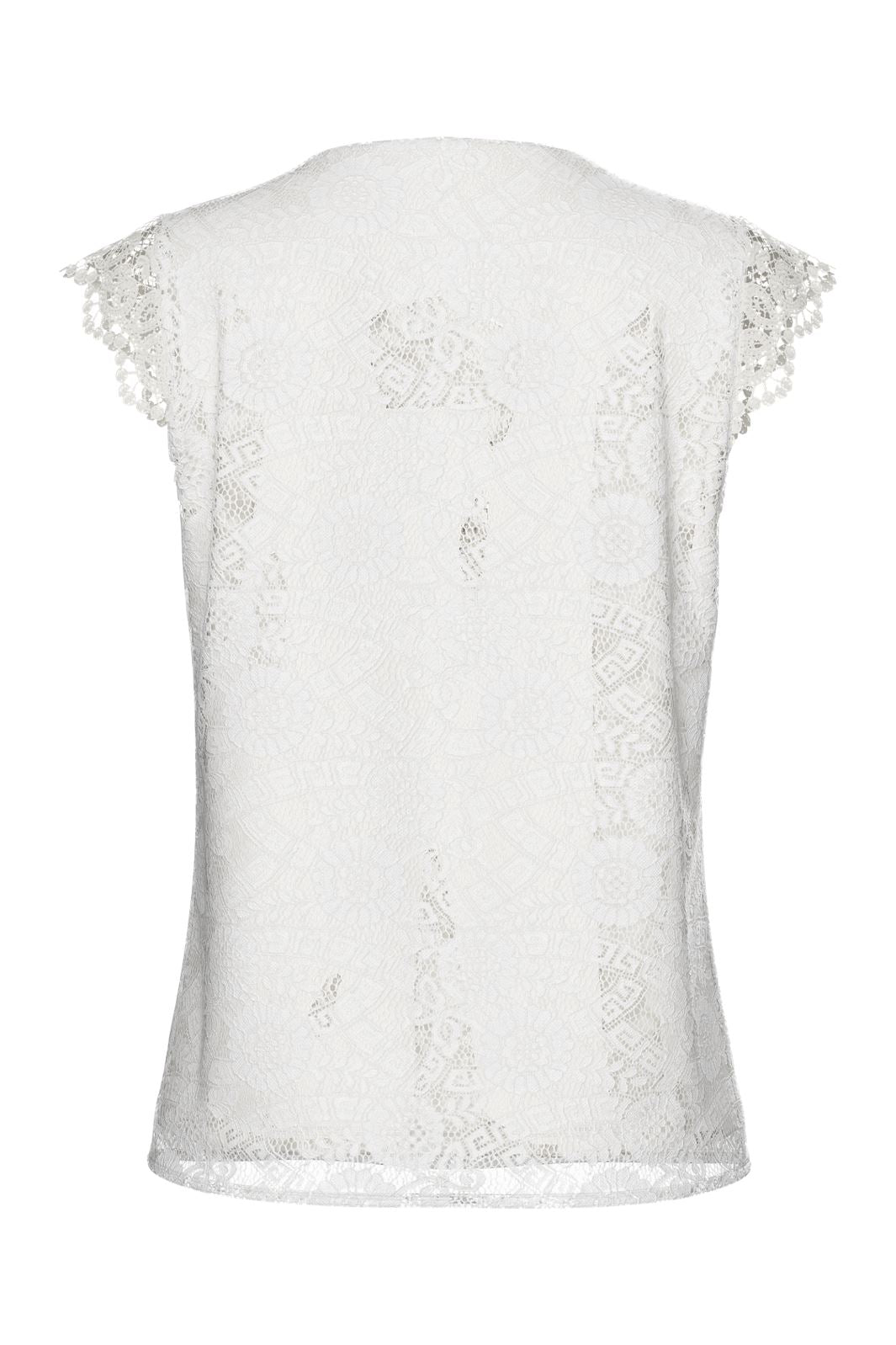 Pieces Pcolline Sl Lace V-Neck Top 17154614 4642036 cloud dancer