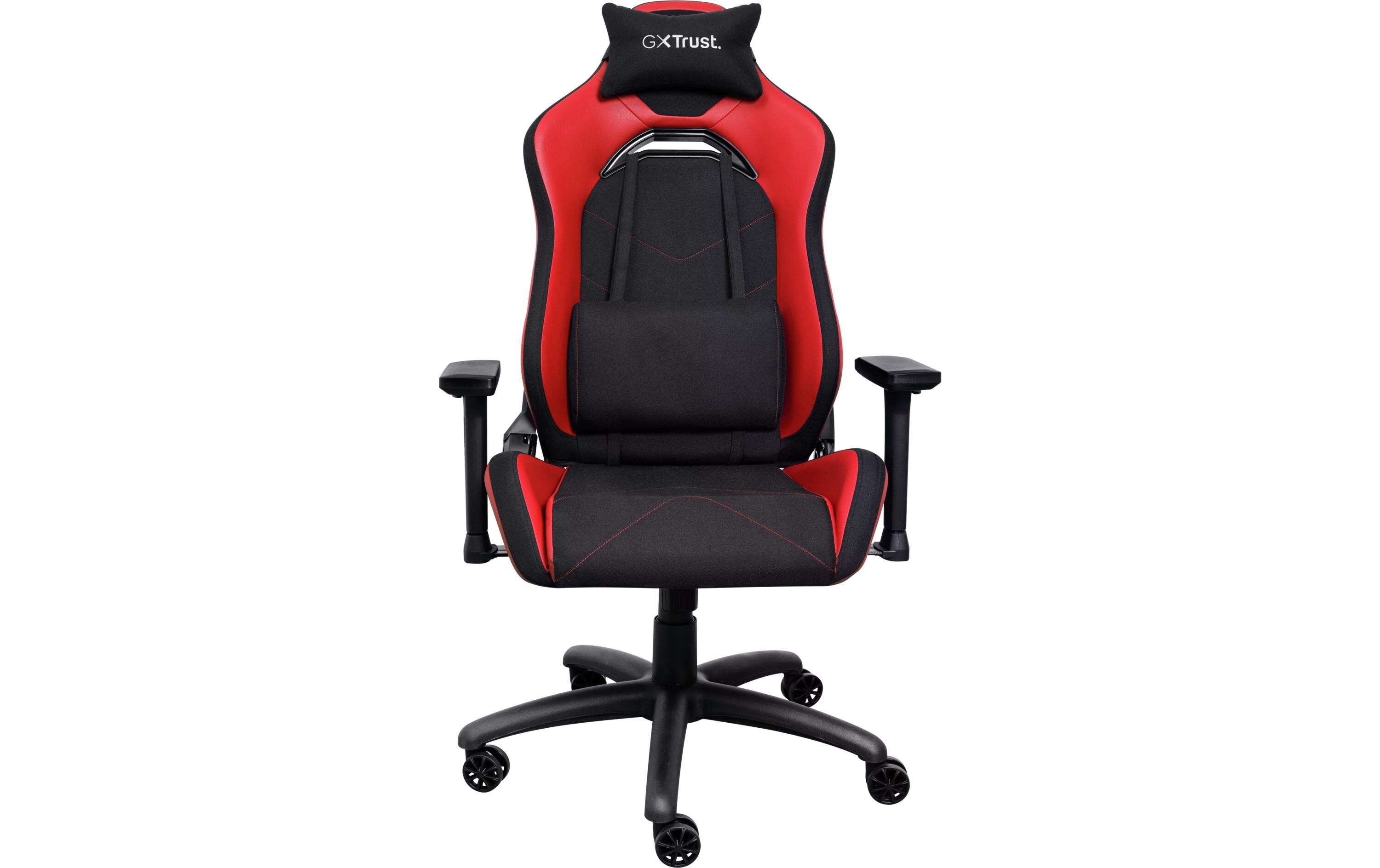 Gaming-Stuhl GXT 714 RUYA Rot/Schwarz<br>Komfortabler, vollständig einstellbarer Gaming-Stuhl, hergestellt aus recycelten Materialien