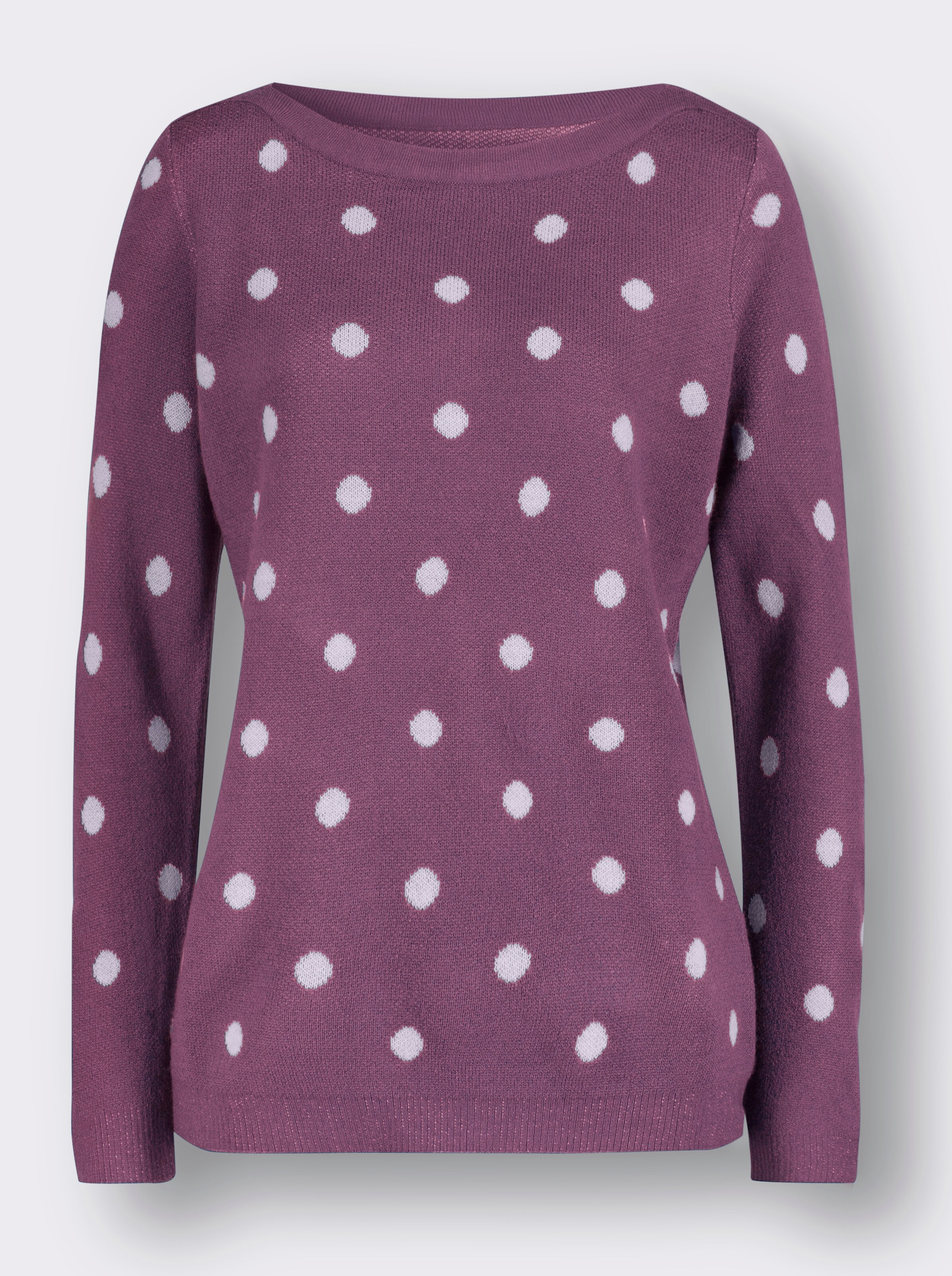 Jacquardpullover im Tupfen-Dessin