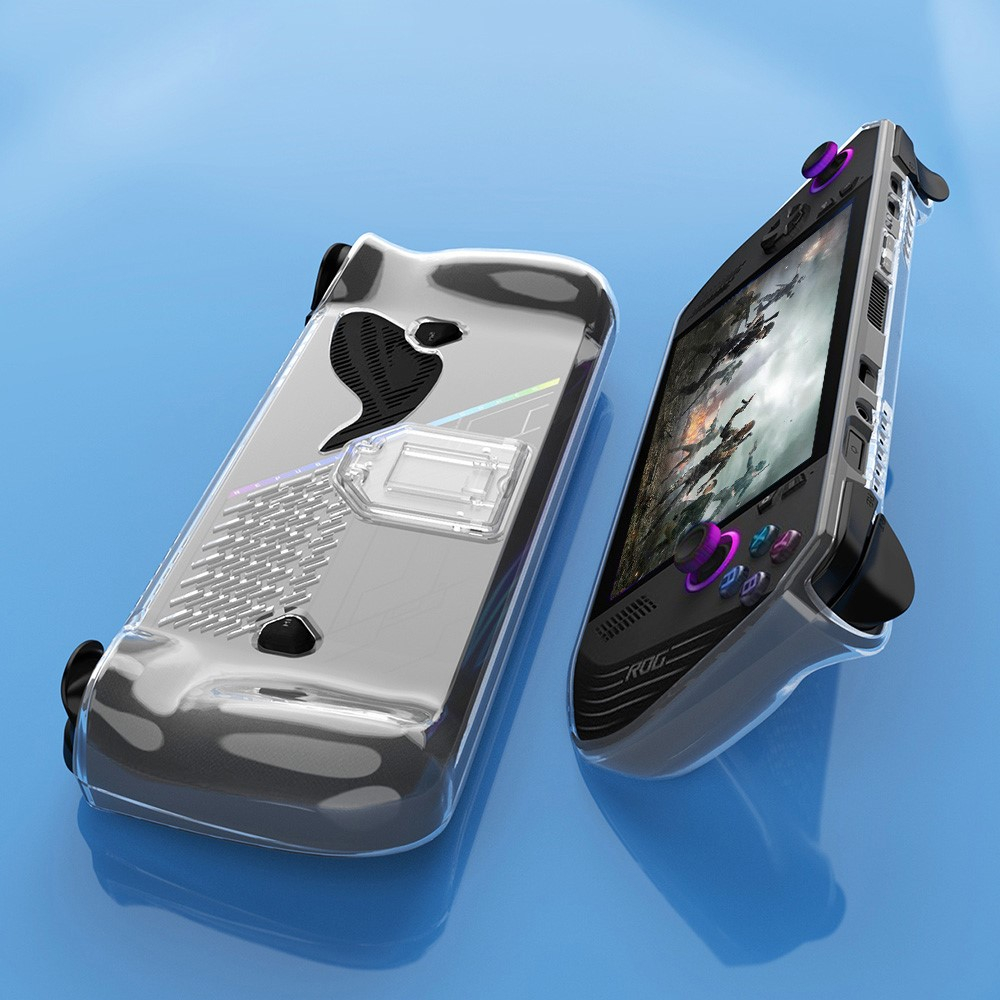 Asus Rog Ally X TPU Bumper Case Schutzhülle mit Kickstand Halterung - Transparent