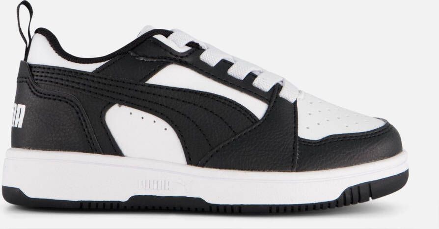 Puma Rebound V6 Lo sneakers wit zwart Imitatieleer Meerkleurig 28