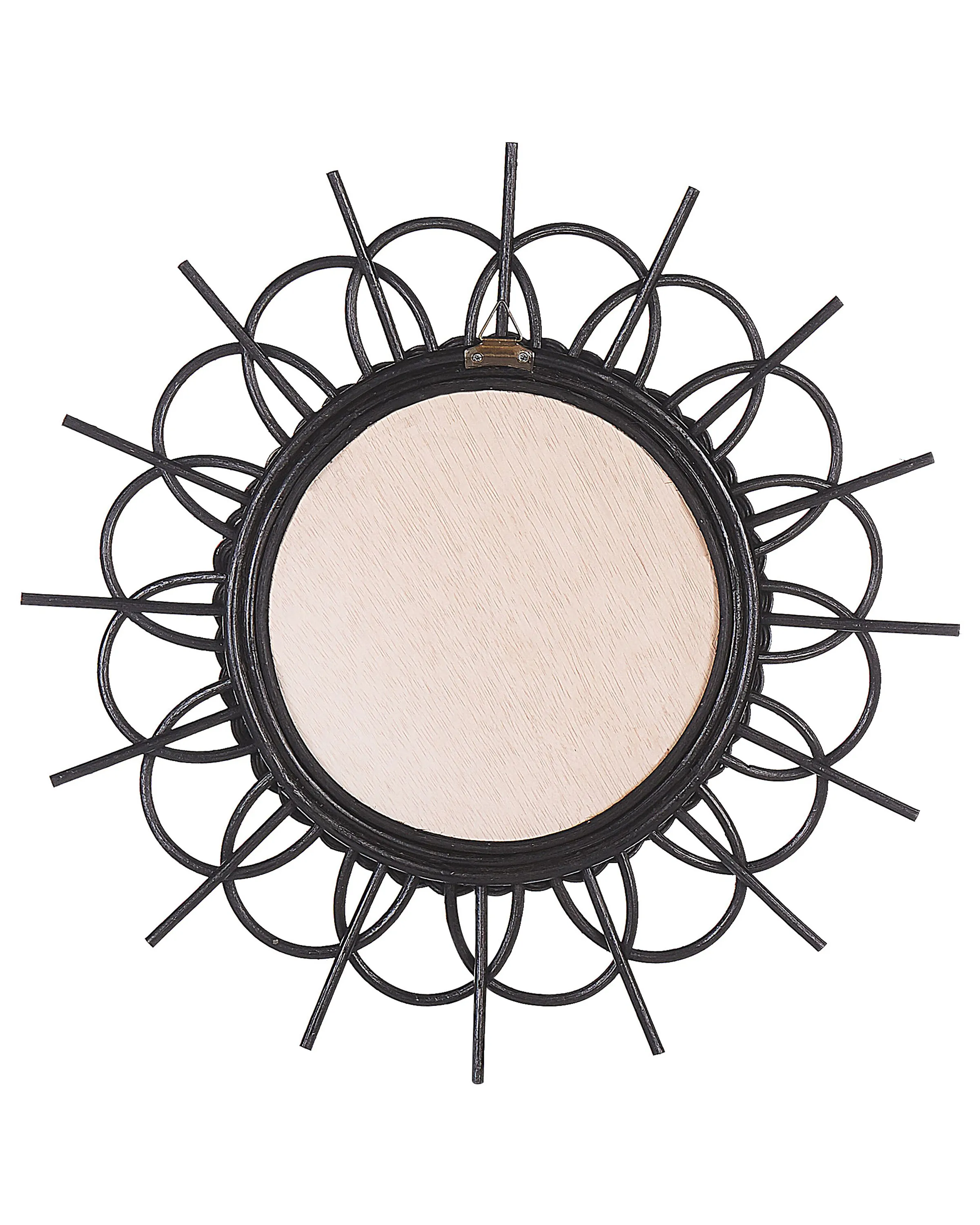Wandspiegel TELAKIA 60 cm 60 cm Rotan Zwart