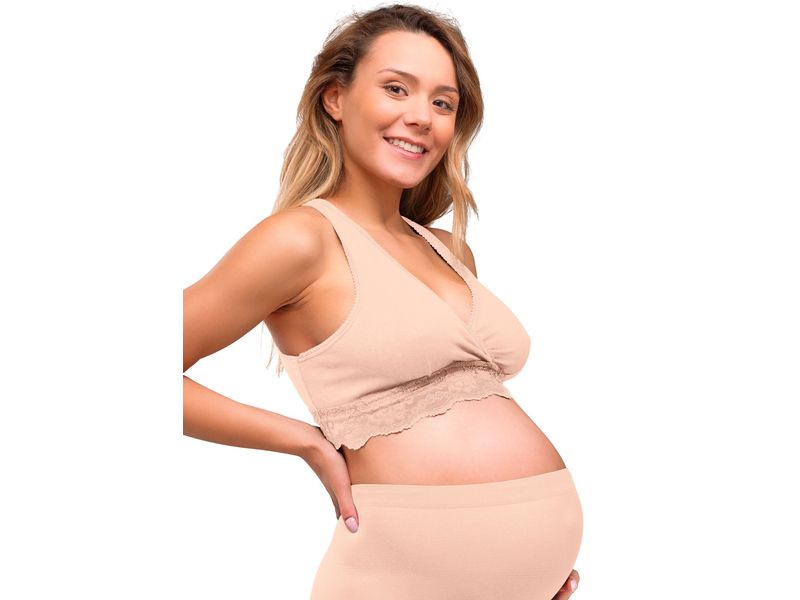 Carriwell Still- und Schlaf-BH Crossover Beige S Crossover Still- und Schlaf-Bustier biologisch