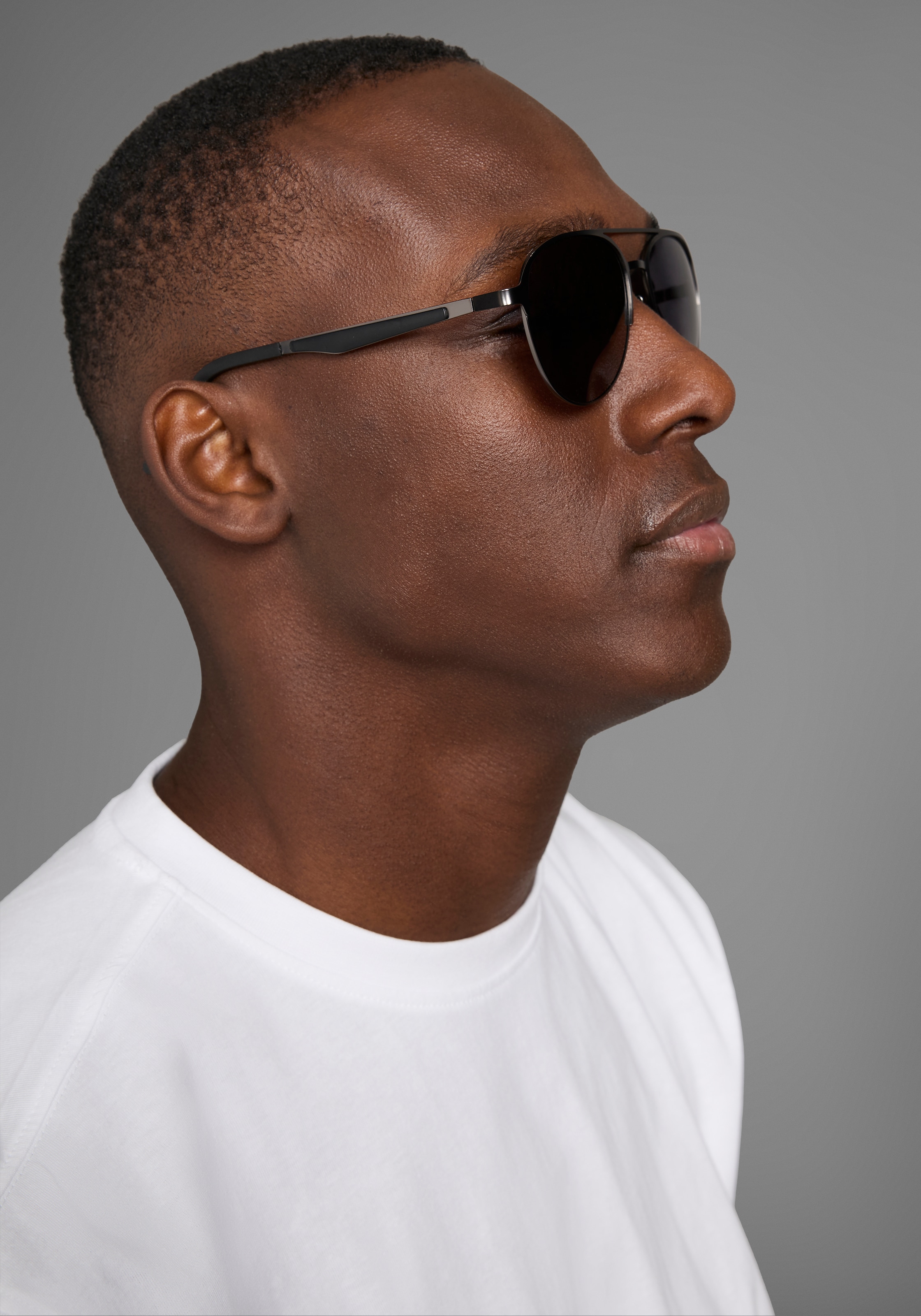 DELMAO Sonnenbrille im neuen Piloten-Look mit matt-grauem Rahmen - NEW