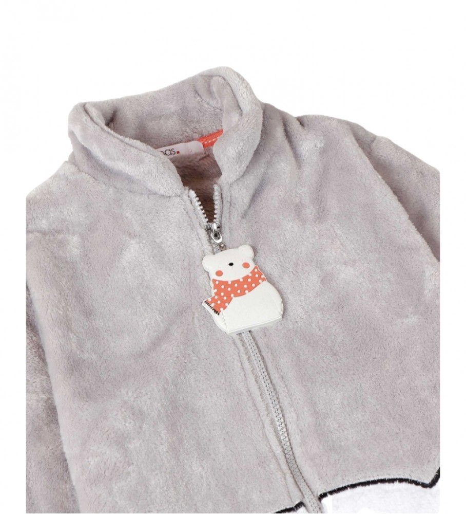 Camiseta de manga comprida Admas Bata Hello Winter cinza