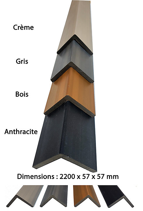 Cornière de finition pour lame Greenwall Claire voie gris