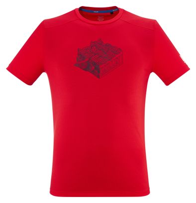 T-shirt Millet Kamet Map Rouge Homme