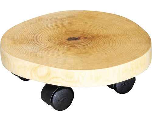 Wagner plantenwagen Ø 25 cm H 8 cm hout voor binnen bruin